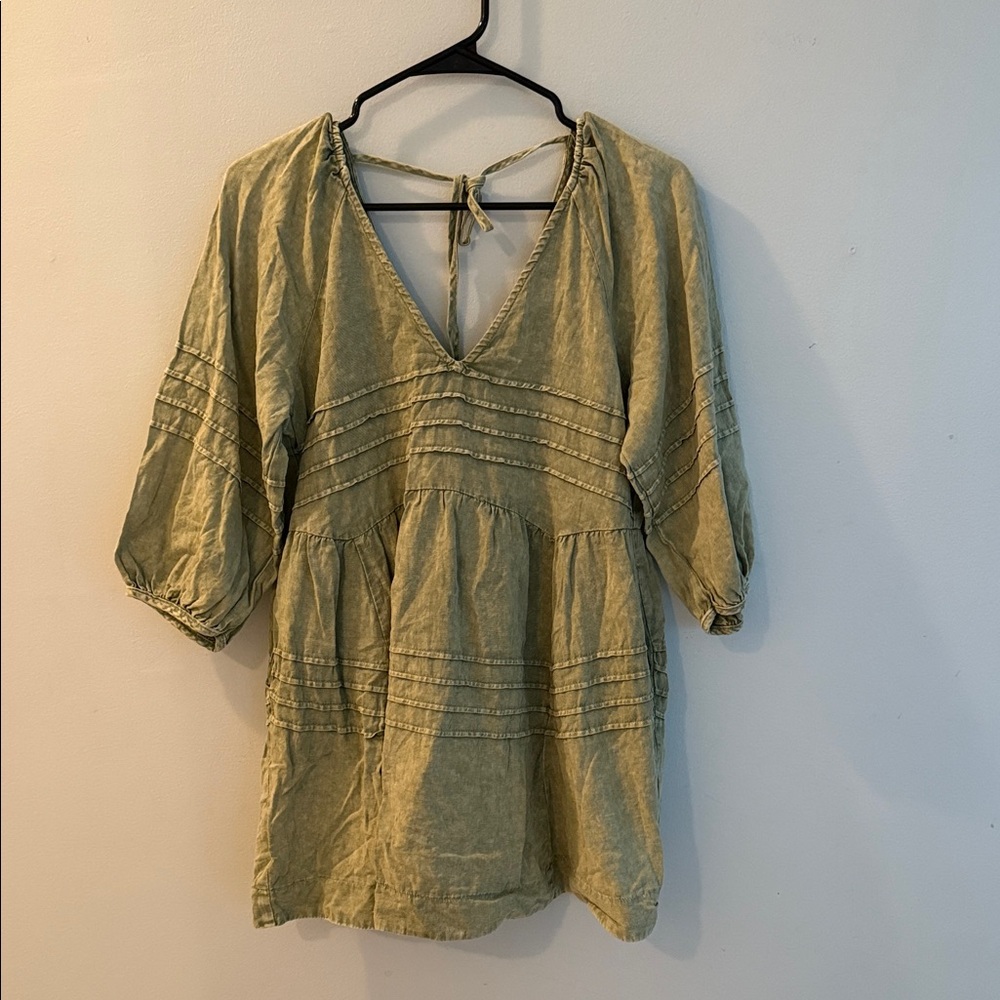 Mustard Seed Olive Mini Dress